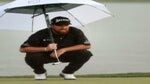 Shane Lowry reads a putt during the final round of The Honda Classic.