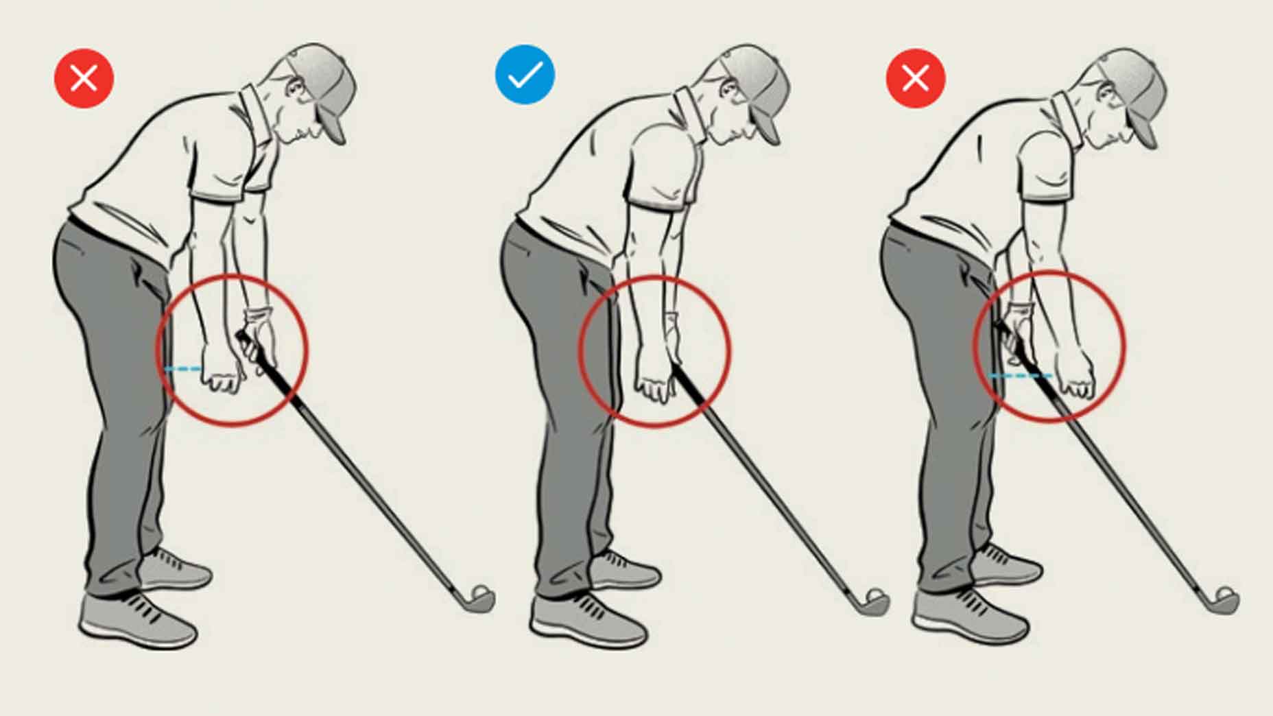 How to make sure you're standing the correct distance from the golf ball