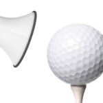 megaphone talking to golf game ball