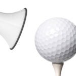 megaphone talking to golf ball