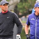 tiger woods phil mickelson stare