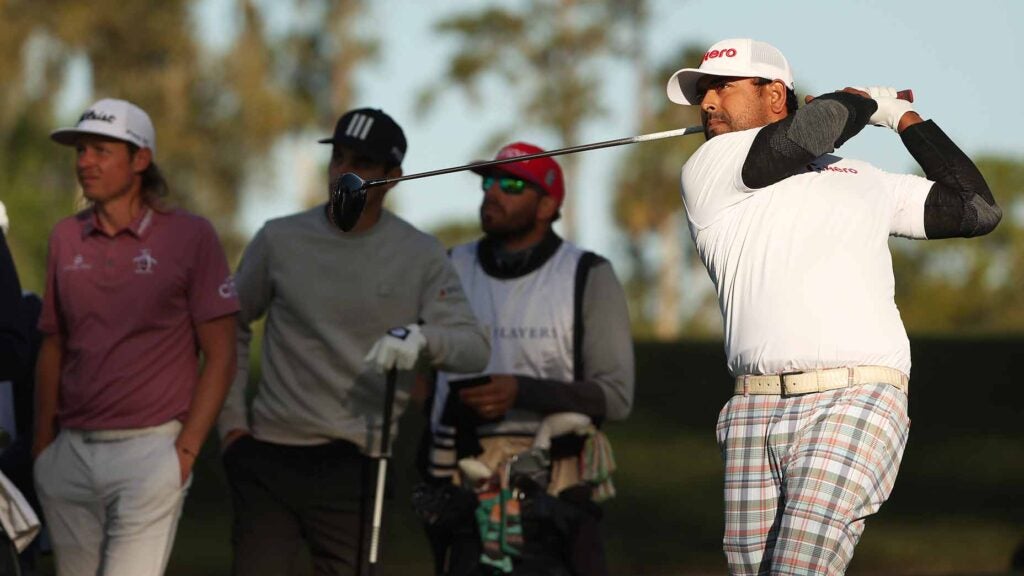 Anirban Lahiri hits a tee shot during the third round of the Players Championship on Monday at TPC Sawgrass.