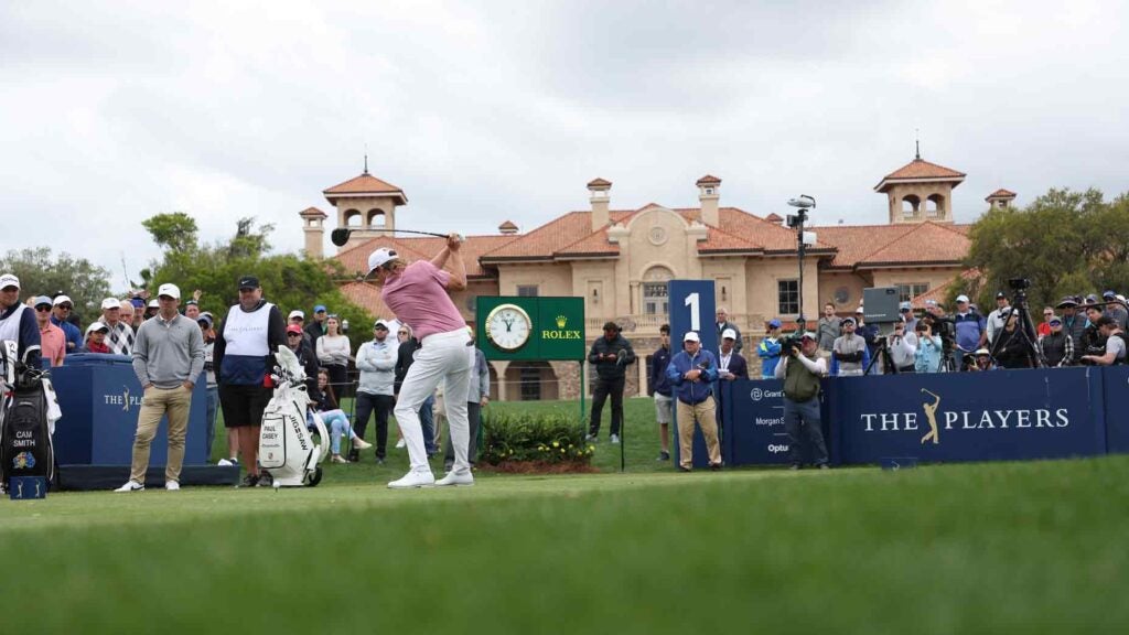 Cameron Smith tees off at the 2022 Players