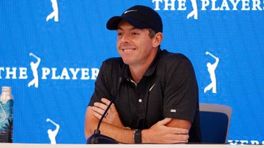 rory mcilroy talks to reporters during press conference at Players Championship
