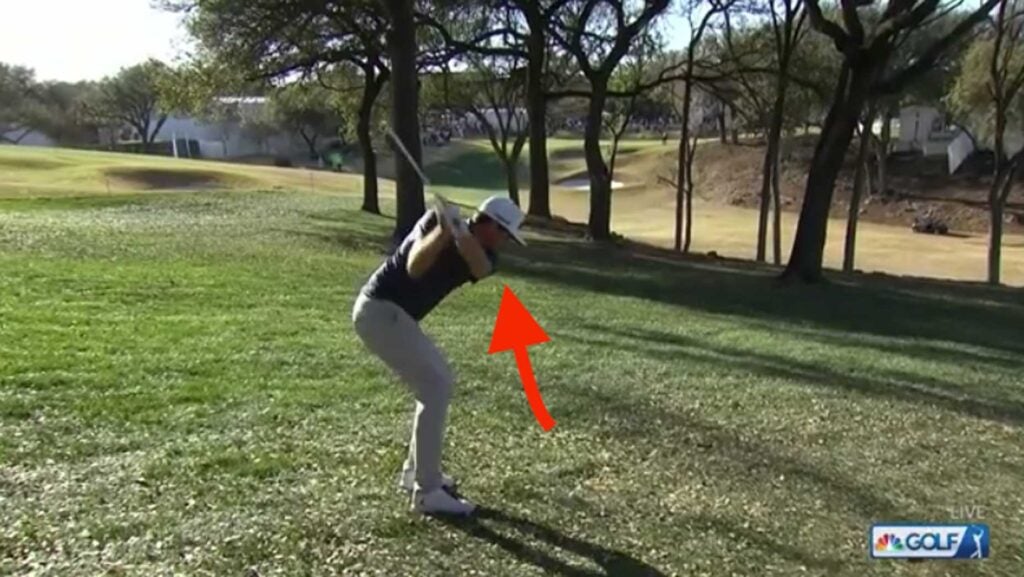 Keegan Bradley hit an unbelievable shot on the 18th hole at Austin Country Club.