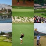 5 frames of the five LPGA host courses for majors in 2022
