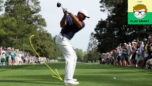Tiger Woods hits shot at Masters