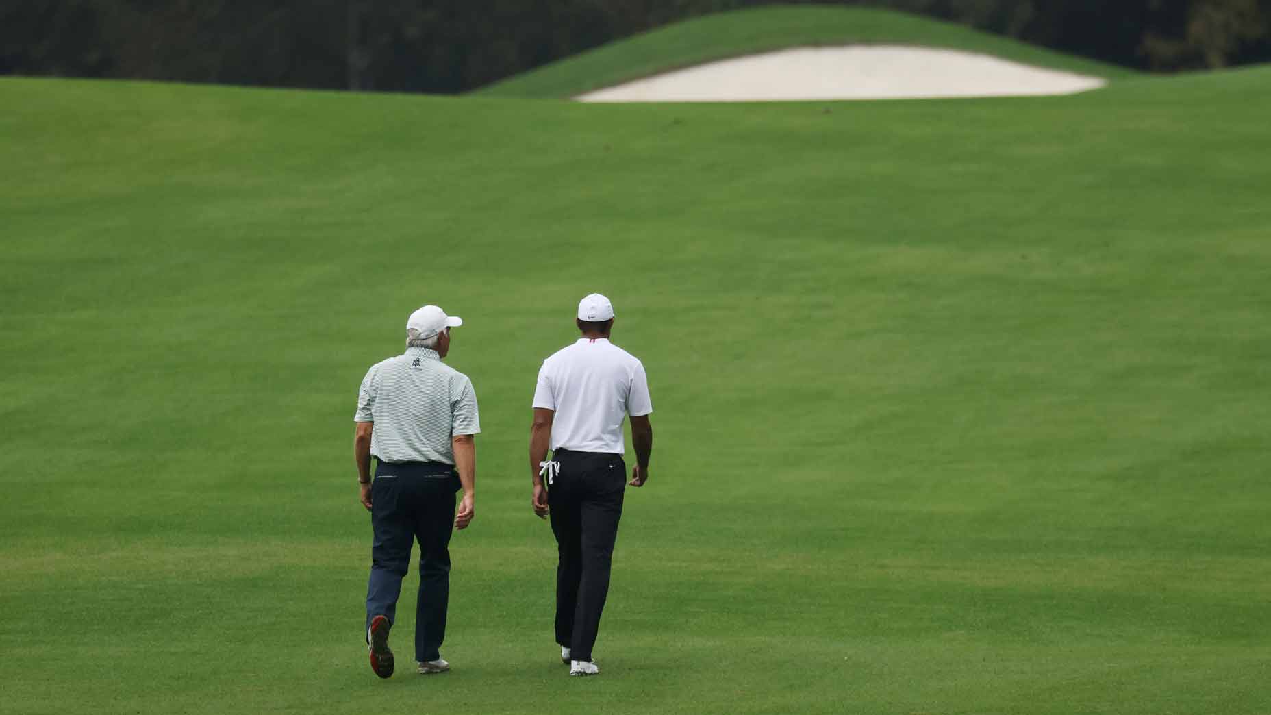 Tiger Woods e Fred Couples mercoledì al Masters.