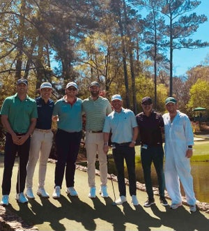 DJ and Harry Higgs teed it up at Augusta on Sunday