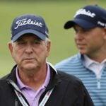 Jay Haas and his son, Bill Haas, at the 2018 U.S. Open at Shinnecock Hills.