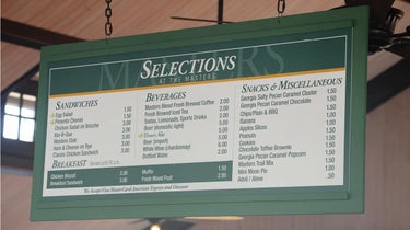 The Masters Concessions menu in 2022