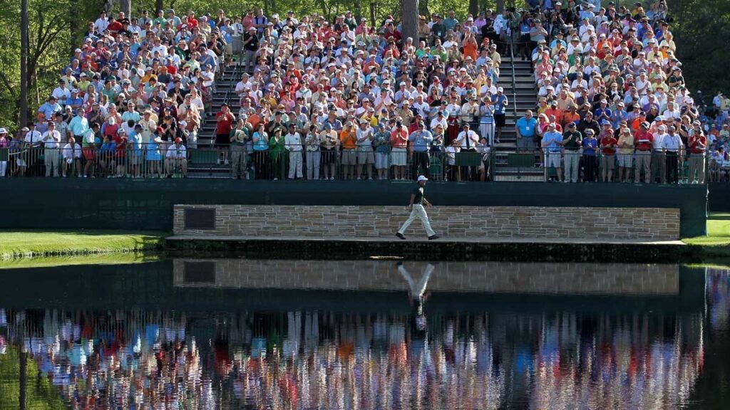 AUGUSTA, GA - APRIL 10: Phil Mickelson walks to the 15th green during the third round of the 2010 Masters Tournament at Augusta National Golf Club on April 10, 2010 in Augusta, Georgia. (Photo by Jamie Squire/Getty Images)