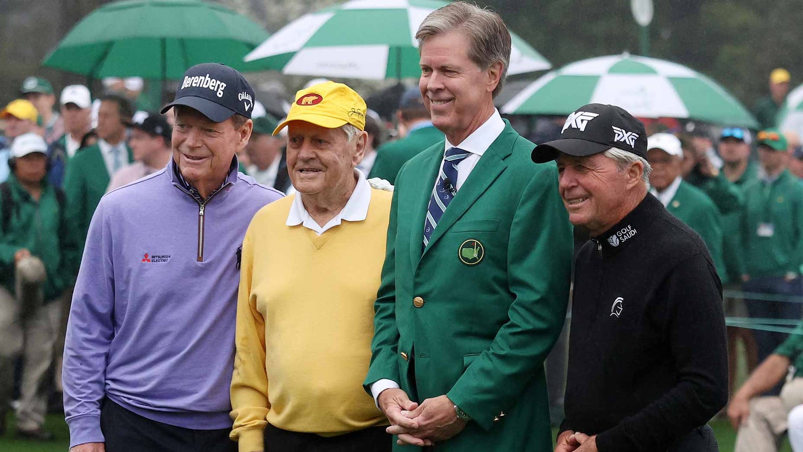 Watch Nicklaus, Player, Watson hit Masters ceremonial opening tee shots