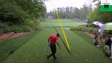 tiger woods tee shot 13th hole 2019 masters