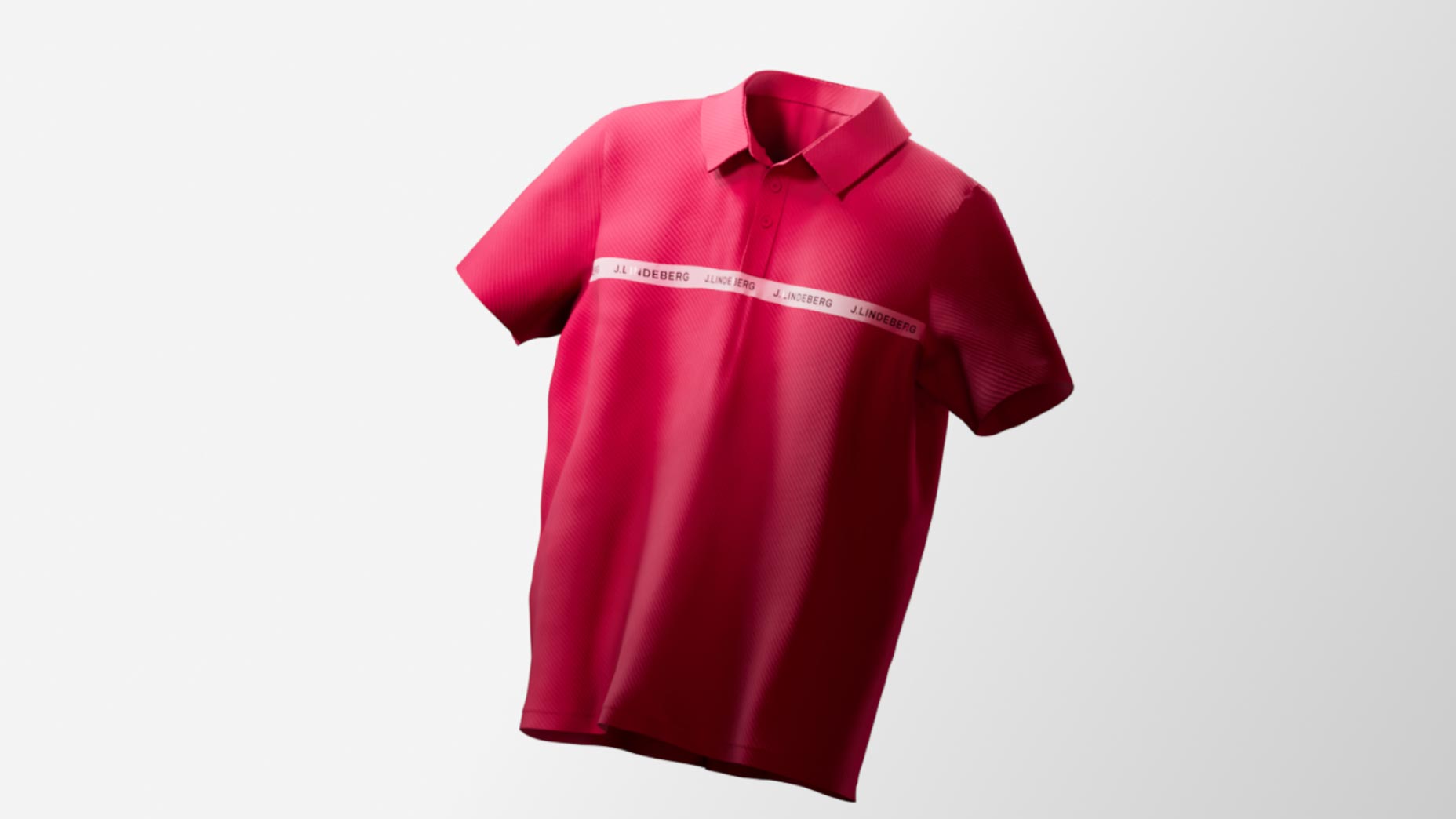 J Lindeberg Golf Viktor Hovland KV Tour Golf Polo Shirt Pink - Hovland Masters Polo Shirt