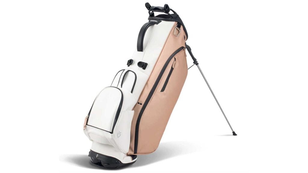 Here's Vessel's rose gold golf bag.