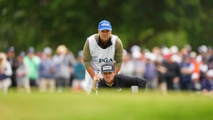 Mito Pereira and Scott McGuinness at the PGA Championship.