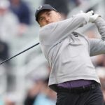 Jordan Spieth hits drive during 2022 PGA Championship