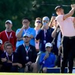 Justin Thomas hits tee shot during 2022 PGA Championship