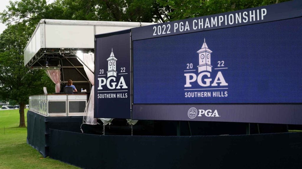 Videoboard pictured at 2022 PGA Championship