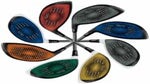 Colored faces of TaylorMade Stealth drivers