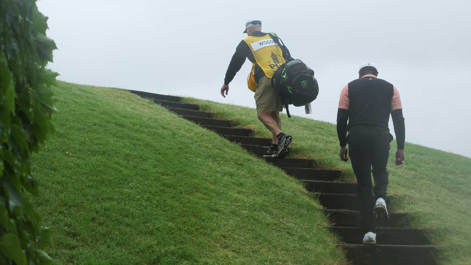 Tiger Woods of the United States walks to the tee during the third round of the 2022 PGA Championship at Southern Hills Country Club on May 21, 2022 in Tulsa, Oklahoma.