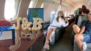 Jena Sims and Brooks Koepka fly to Turks and Caicos