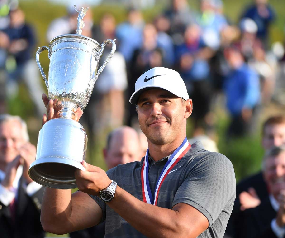 Brooks Koepka shows off his new Louis Vuitton x Nike sneakers