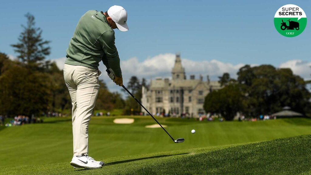 Limerick , Ireland - 20 April 2018; Rory McIlroy of Northern Ireland takes his second shot on the ninth hole during the JP McManus Pro-Am Launch at Adare Manor in Adare, Co. Limerick. (Photo By Eóin Noonan/Sportsfile via Getty Images)