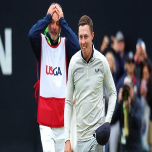 matt fitzpatrick and caddie at us open