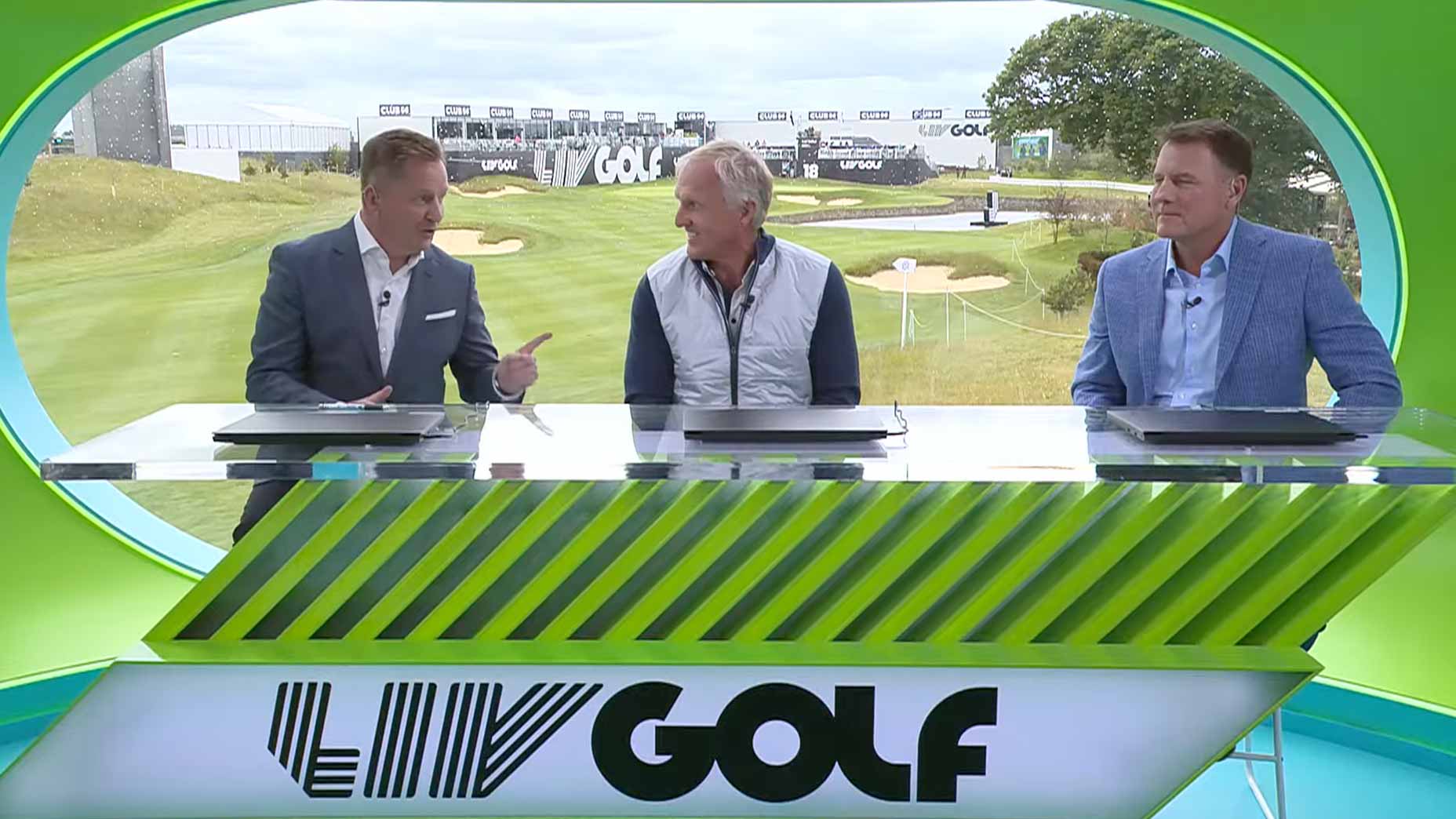 LIV golf broadcast set