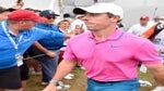 Rory McIlroy walks by fans during 2022 RBC Canadian Open