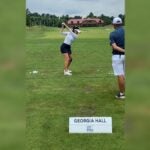 Georgia Hall prepares for round