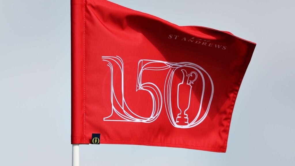 Flagstick at 2022 Open Championship at St. Andrews