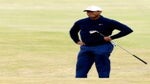 Tiger Woods practices at the 2022 Open Championship