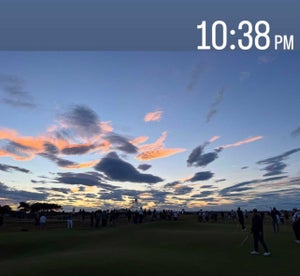 Justin Thomas posted a photo from the Old Course at 10:38 p.m.