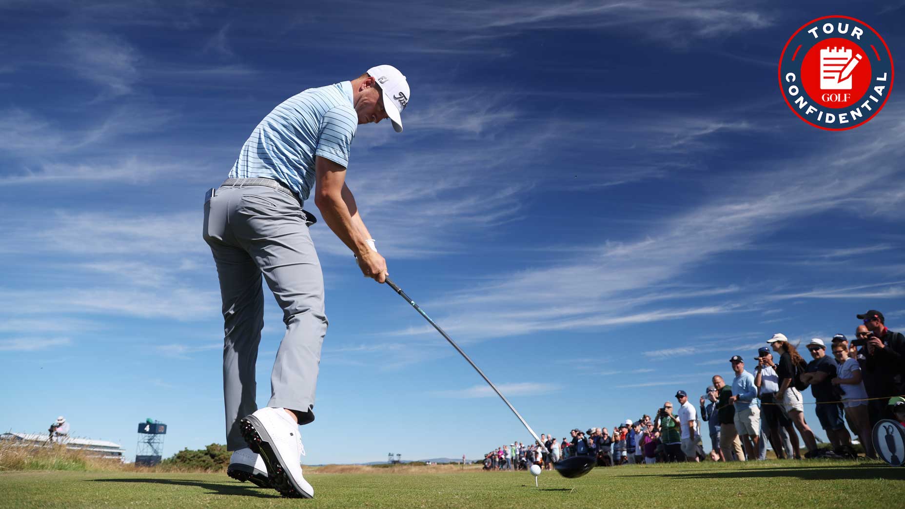 Justin Thomas was out at St. Andrews for a practice round on Sunday.