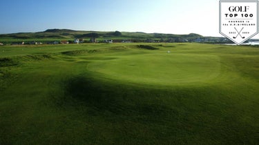 The opening hole at Machrihanish in Scotland.