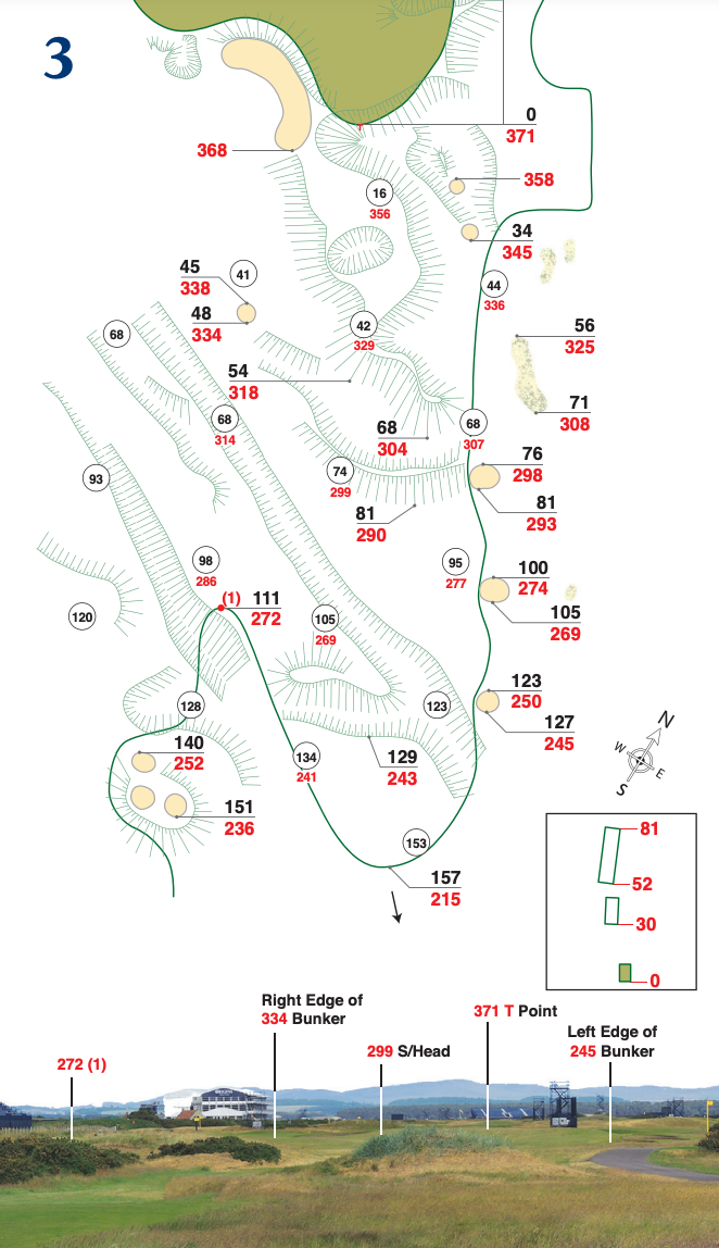 2022 Open Championship Old Course scorecard, yardage book, map