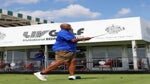 Charles Barkley hits tee shot at LIV Golf pro-am at Trump Bedminster