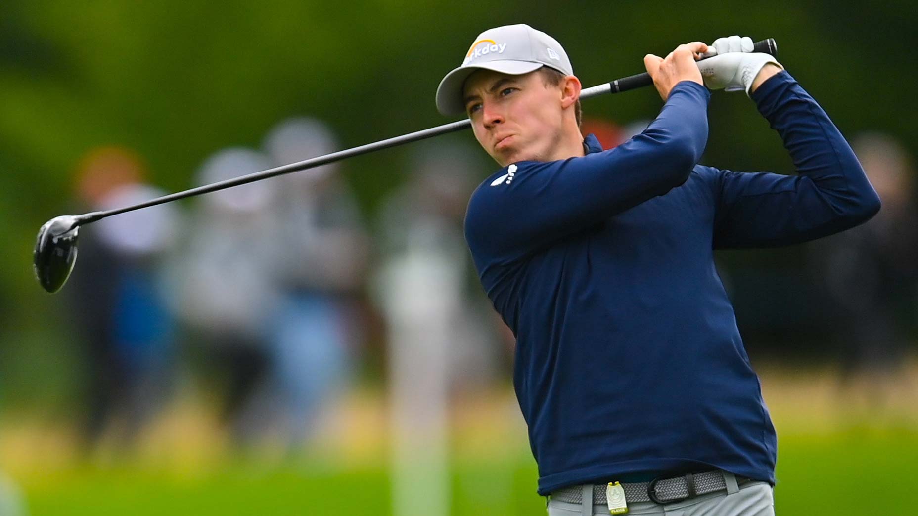 Matt Fitzpatrick hits drive at 2022 JP McManus Pro-Am