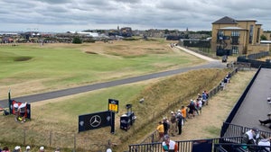 The look from the tee of the par-4 17th at the Old Course.