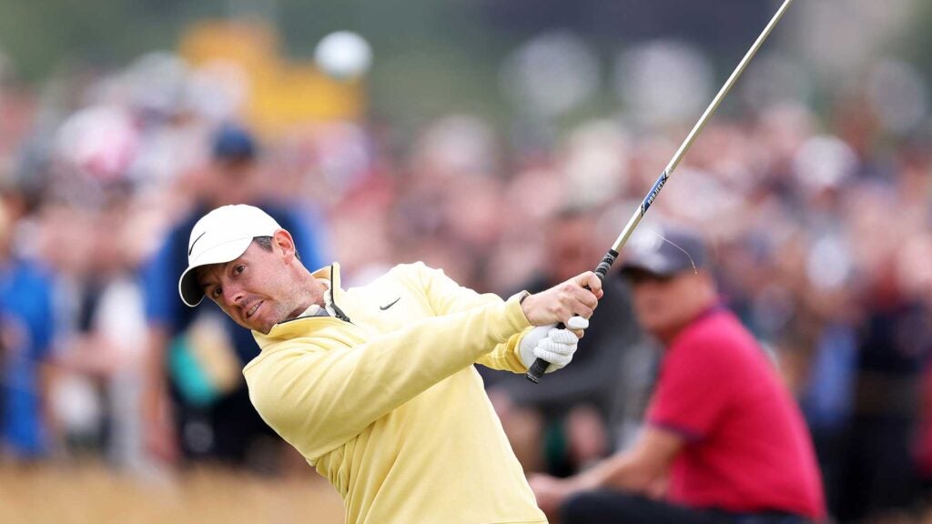 Rory McIlroy tees off on thursday at the open