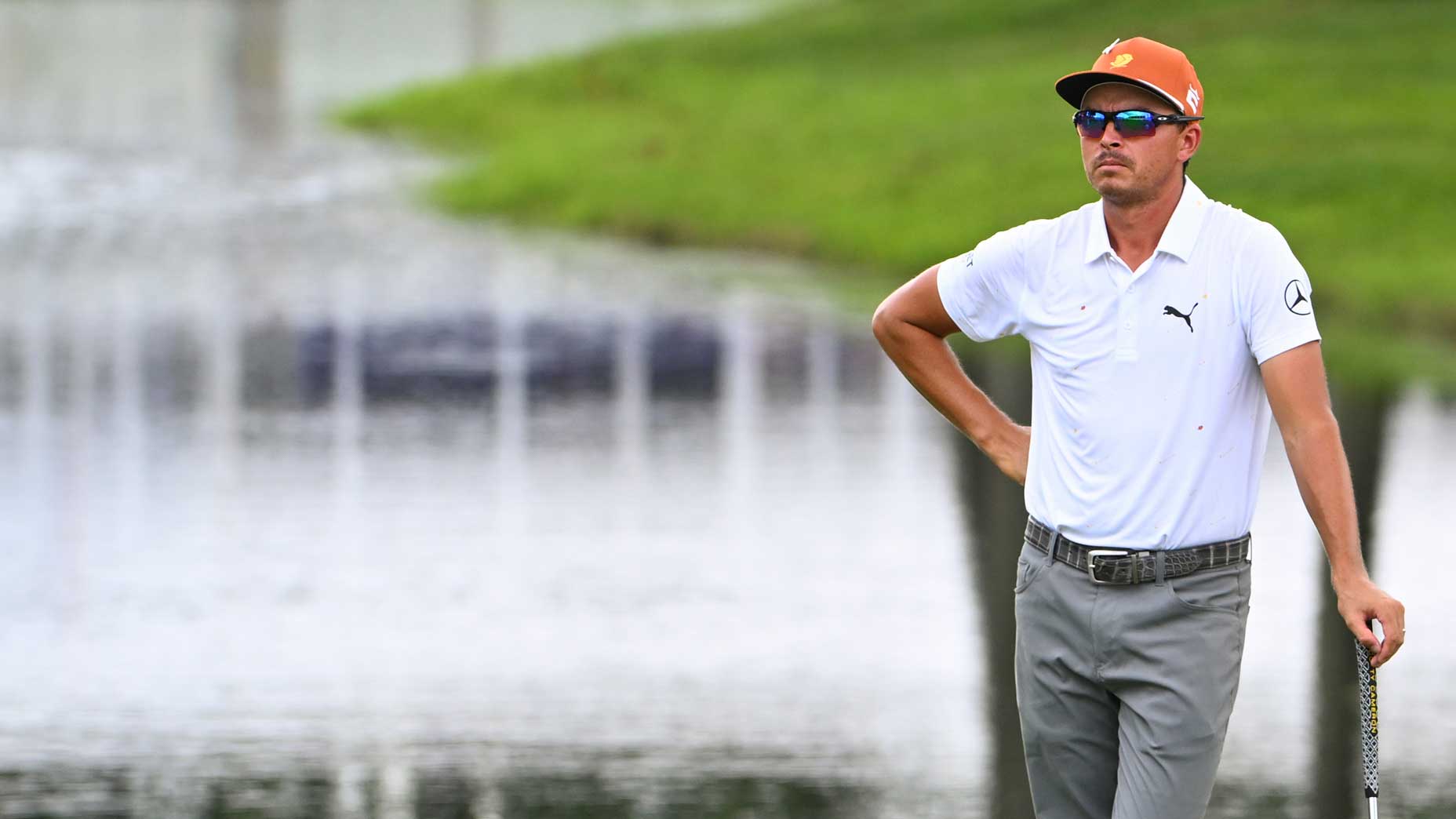 Rickie Fowler rolled up to Cardinals camp in his Ferrari to throw