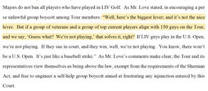 LIV golf lawsuit