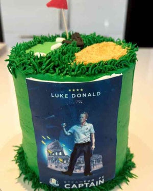 Luke Donald's captaincy cake