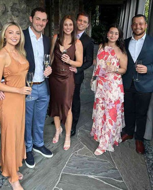 Patrick Cantlay and Nikki Guidish celebrate their engagement