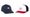 A navy American flag hat and Cobra red, white and blue golf hat.