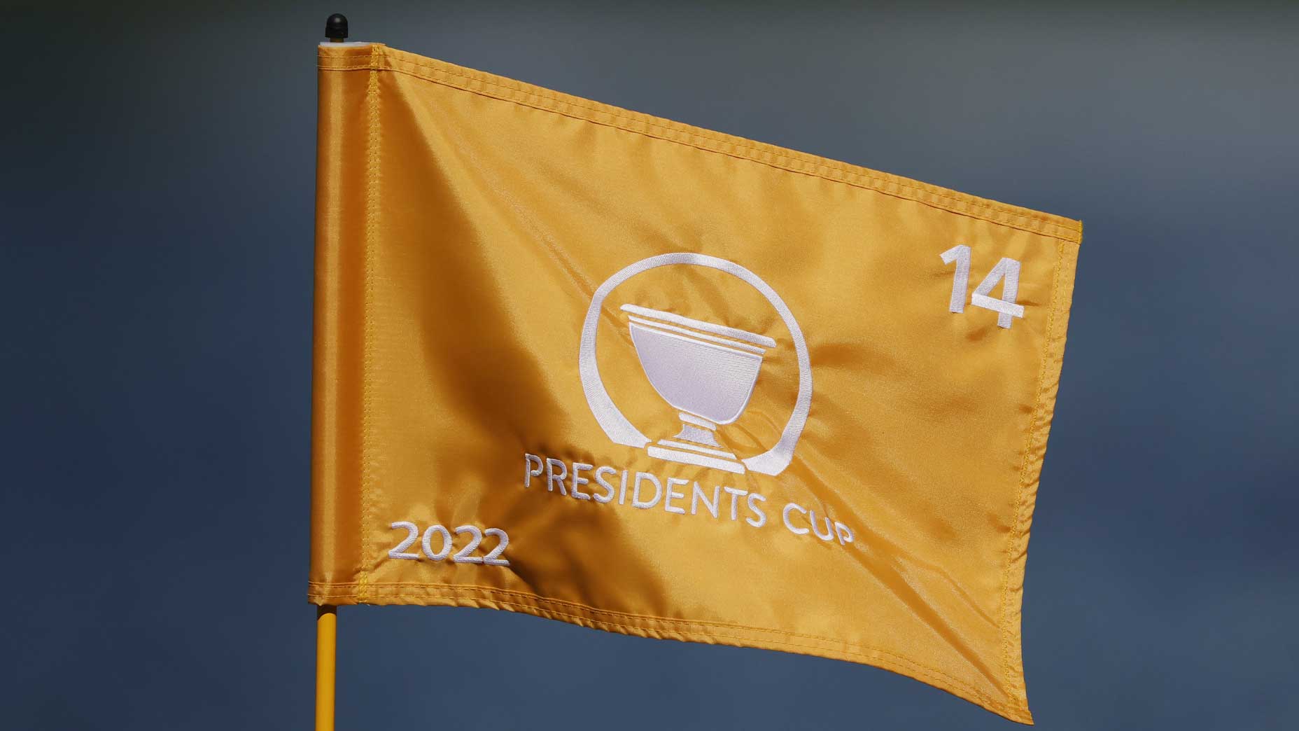 Presidents Cup flag at 2022 Presidents Cup