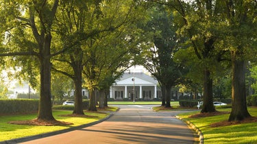 The main entrance to the Quail Hollow Club in Charlotte, NC